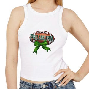 Kopie des Philadelphia Eagles Racer Tank Top, Frauen-Fußball-Tank, geripptes ärmelloses Shirt, Fan-Bekleidung für die Sportmannschaft, Spieltag-Kleidung
