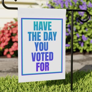 House Garden Flag, Pro Democracy Anti Trump Banner, Political Lawn Sign, Resistance Outdoor Decor, Liberal Activist Yard Art, Protest