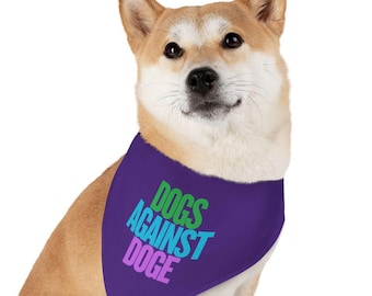 Hunde Halsband - Bandana - Hunde gegen Doge - Anti-Musk, Anti-Trumpf, Hundehalstuch, Hundehalsband, Hundezubehör, politische Haustierausrüstung, Haustierkleidung