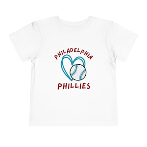 Philadelphia Phillies Toddler Tee, Baseball Fan Kids Shirt, Youth Sports Team Top, Boys Girls Game Day Outfit, MLB Merchandise, Size 2T-5T