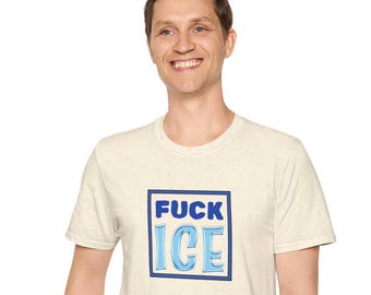 Koszulka anty-ICE, anty-Trump – unisexowa koszulka softstyle, koszulka protestacyjna dla aktywistów, odzież z politycznym przesłaniem, odzież na rzecz sprawiedliwości społecznej, opór