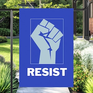 Drapeau, Anti Trump Anti MAGA Resist ; Bannière de maison de jardin, décoration politique de protestation, enseigne de chantier de la résistance, activiste en plein air