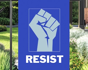 Flag, Anti Trump Anti MAGA Resist; Garden House Banner, Protest Political Decoration, Resistance Yard Sign, Activist Outdoor