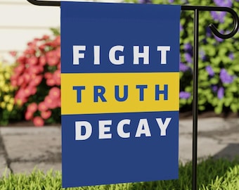 House Flag, Fight Truth Decay Anti-Trump Banner, Garden Decor, Outdoor Flag, Political Protest, Liberal Gift, Resistance Movement
