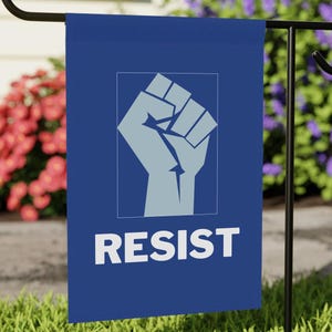 Drapeau de jardin, résistance anti-atout - bannière de jardin politique, décoration d'intérieur pour protestation, décoration de jardin libérale, drapeau de maison militant, patriotique
