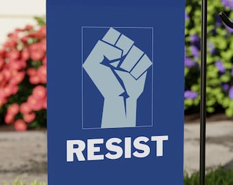 Garden Flag, Anti Trump Resist - Political Yard Banner, Protest Home Decor, Liberal Garden Decoration, Activist House Flag, Patriotic