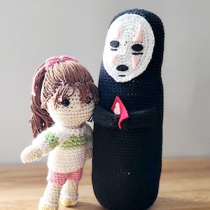 No Face and Chihiro from Spirited Away Crochet Pattern