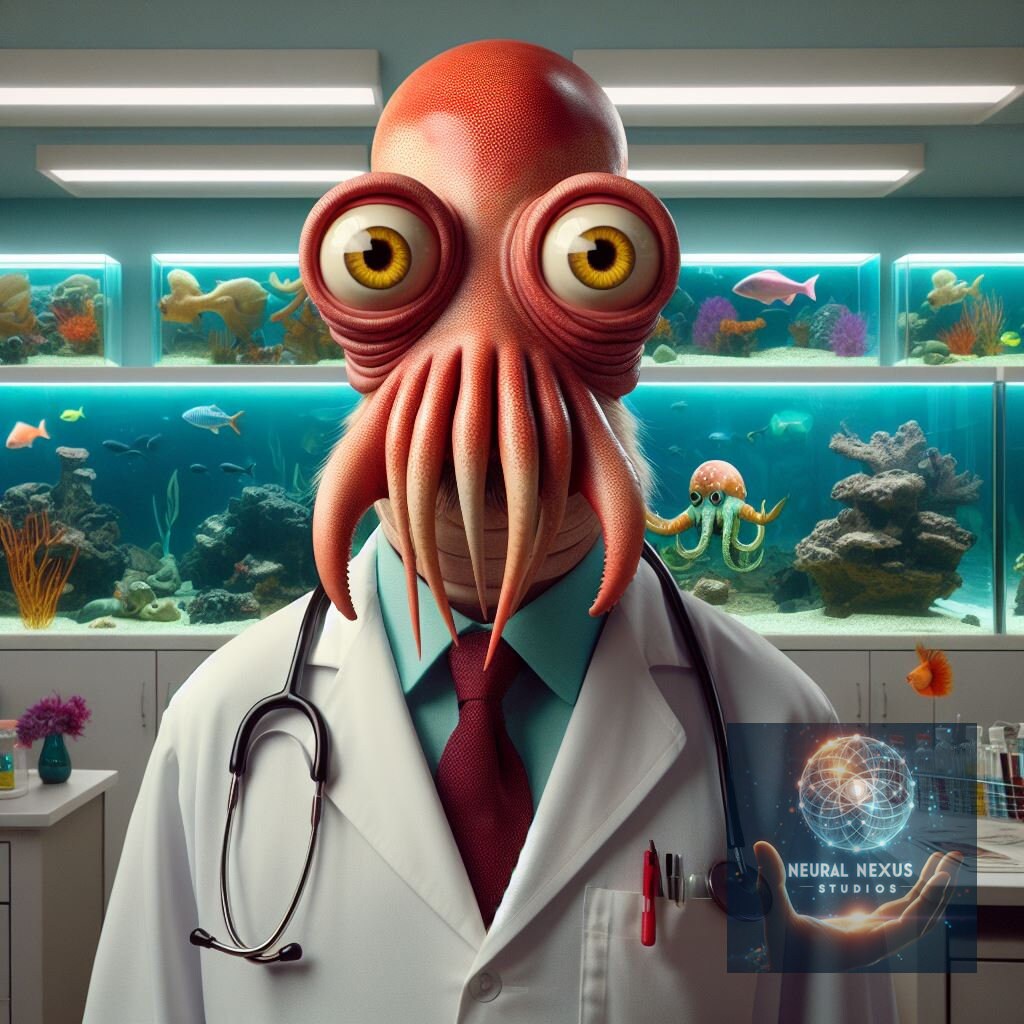 T-shirt Vintage Professeur Zoidberg Futurama – Vert, XL, Coton Gildan