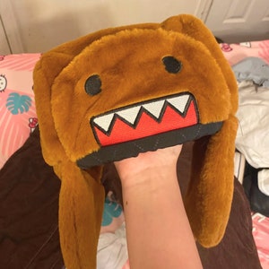 Kapelusz Y2K Ushanka, uroczy kapelusz Anime - brązowy