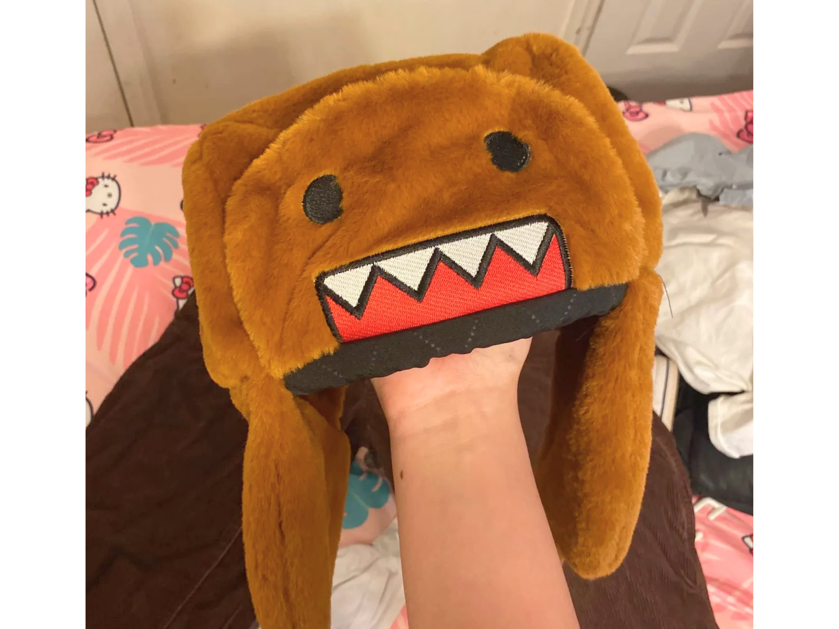 Y2K Ushanka Hat, Cute Anime Hat - Brown