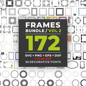 Retro Vintage Frames SVG Bundle, Retro Label SVG, Decorative Elements SVG, Border Svg Png, Ornamental Frame, Monogram Frame, Sign svg