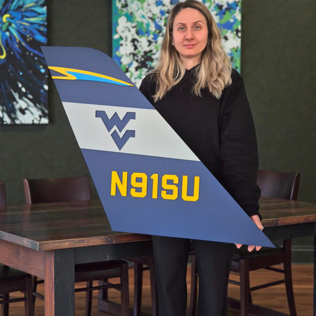 Custom N91SU Wooden Airplane Tail Wall Art - Personalized Aircraft Registration Decor - Aviation Gift for Pilots - Handmade Hangar Wall Sign