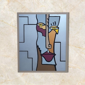 Pablo Picasso Style Wall Art - Handcrafted Wooden Wall Decoration - Picasso Artwork - Modern Wall Art. Wall Decoration. Modern Wall Art Sign