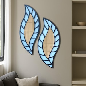 2-Piece Gold Acrylic Mirror Wall Art, Modern Geometric Mirror Decor, Elegant Gold Wall Hanging for Living Room, Entryway or Office