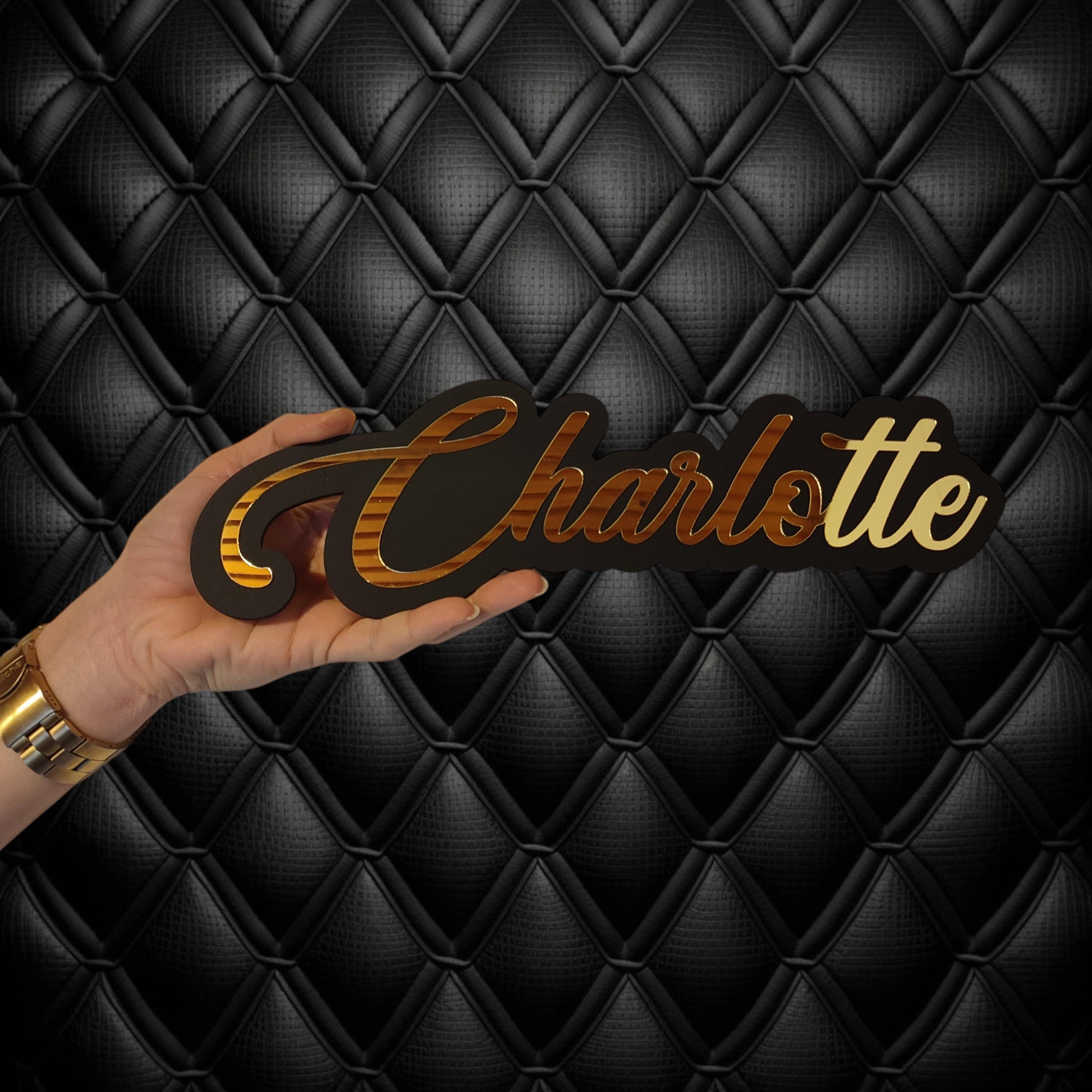 Custom Name Mirror Sign: Personalized Wood & Acrylic Wall Art