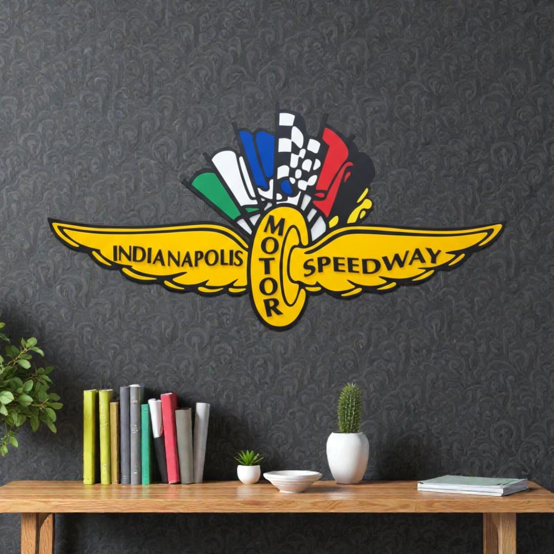 Indy 500 Wooden Wall Art, Indianapolis Motor Speedway Decor