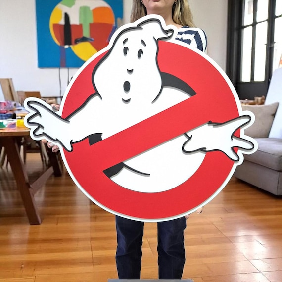 Panneau Décoratif Logo Ghostbusters - Idée Cadeau Fan De Films - Stylé
