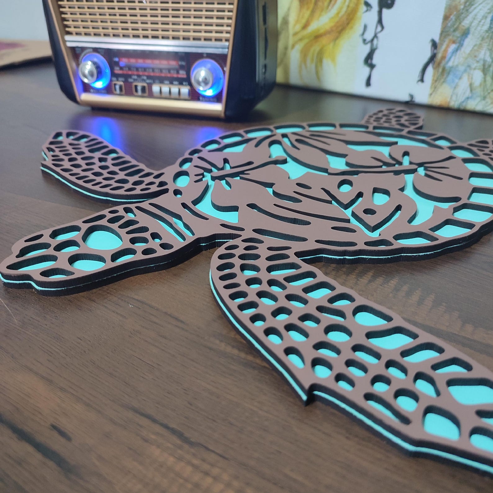 Laser-cut Wooden Sea Turtle Wall Art: Coastal Beach House Decor - Etsy