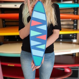 Surfboard Wall Art Sign | Handcrafted Wooden Surfboards for Beach Lovers | Coastal Wall Decor with Ocean Vibes