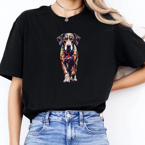 Catahoula leopard dog on black shirt