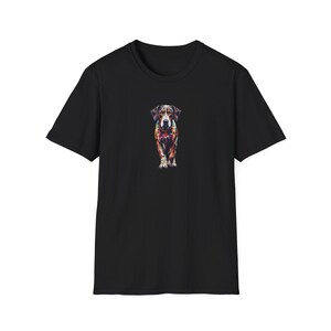 Catahoula leopard dog on black shirt