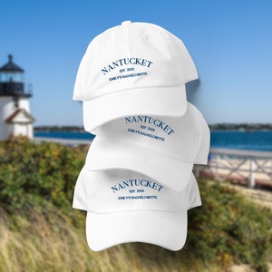 Nantucket | Bachelorette Party Hat | Bachelorette Hat | Custom Location | Custom Hat | Bride Hat | Bachelorette | Custom Baseball Hat