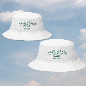 The Bride Club Bachelorette Hat | Bachelorette Party Hat | Bride Embroidered Hat | Bachelorette | Custom Bucket Hat | Bride Bucket hat
