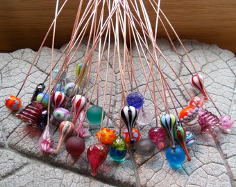 Lampwork Headpins, Handmade Glass Headpins, Jewelry Supply, Single Headpins, Sra Lampwork, Handmade Headpins, Glass Headpins, OOAK Headpin