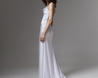 white corset satin slip dress Solara Satin Corset Dress