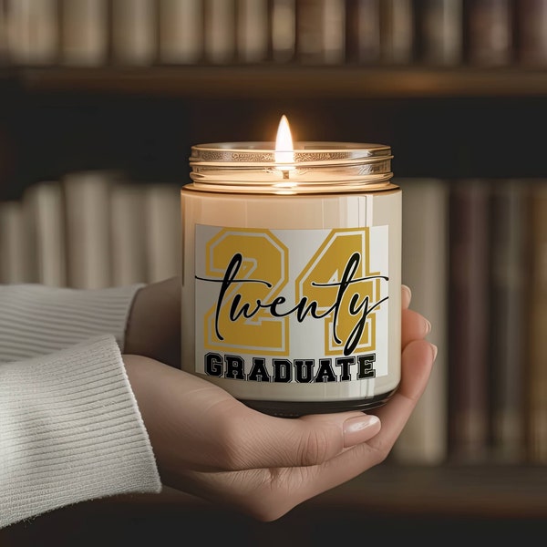 Class of 2024 Scented Soy Candle, Graduation Gift, Senior, High School, College, Present for Student, Great for Dorm Room, Congratulations