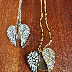 Collar conmemorativo Ala de Ángel, Mensaje Grabado Oculto, Joyería en Memoria de un Ser Querido, Regalo de Condolencia, Pérdida de un Ser Querido, Regalo de Recuerdo Personalizado imagen 8