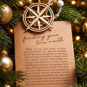 Compass Story Ornament - Finding Your True North Inspirational Gift