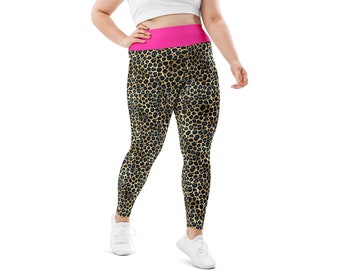 BlueLeo YogaLeggingsPlus | Atmungsaktive Yoga Leggings mit All-Over Print und UV-Schutz - Perfekt für Workout & Freizeit | Größe 2XL - 6XL