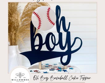 Oh Boy Baseball Cake Topper | Baseball SVG