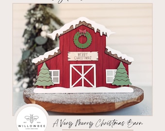 A Very Merry Christmas Barn SVG