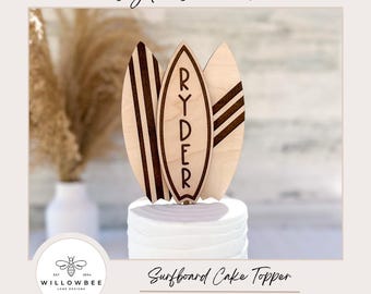 Surfboard Cake Topper; Digital Download; SVG; Laser Cutting File