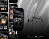 Digital bridal party itinerary, wedding day schedule, wedding itinerary, wedding planner, bridesmaid schedule, wedding day timeline
