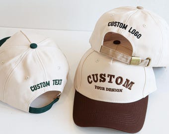 Summer Spritz Trucker Caps,Personalized Embroidered Vintage Trucker Hat, 90s Style MOM Hat, Your Design Here, Business Logo Hat Gif