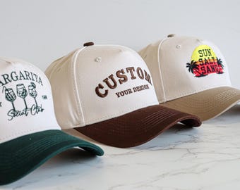 Vintage style custom truck hat, your design is here, truck hat, embroidered personalized hat, single hat, commercial logo hat,90sbaseballhat