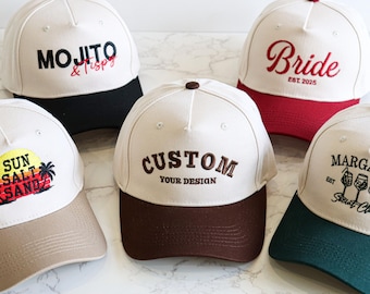 Customized logo embroidered hat, personalized text hat,vintage baseball hat, vintage style truck hat, Father's Day gift,unisex baseball hat.