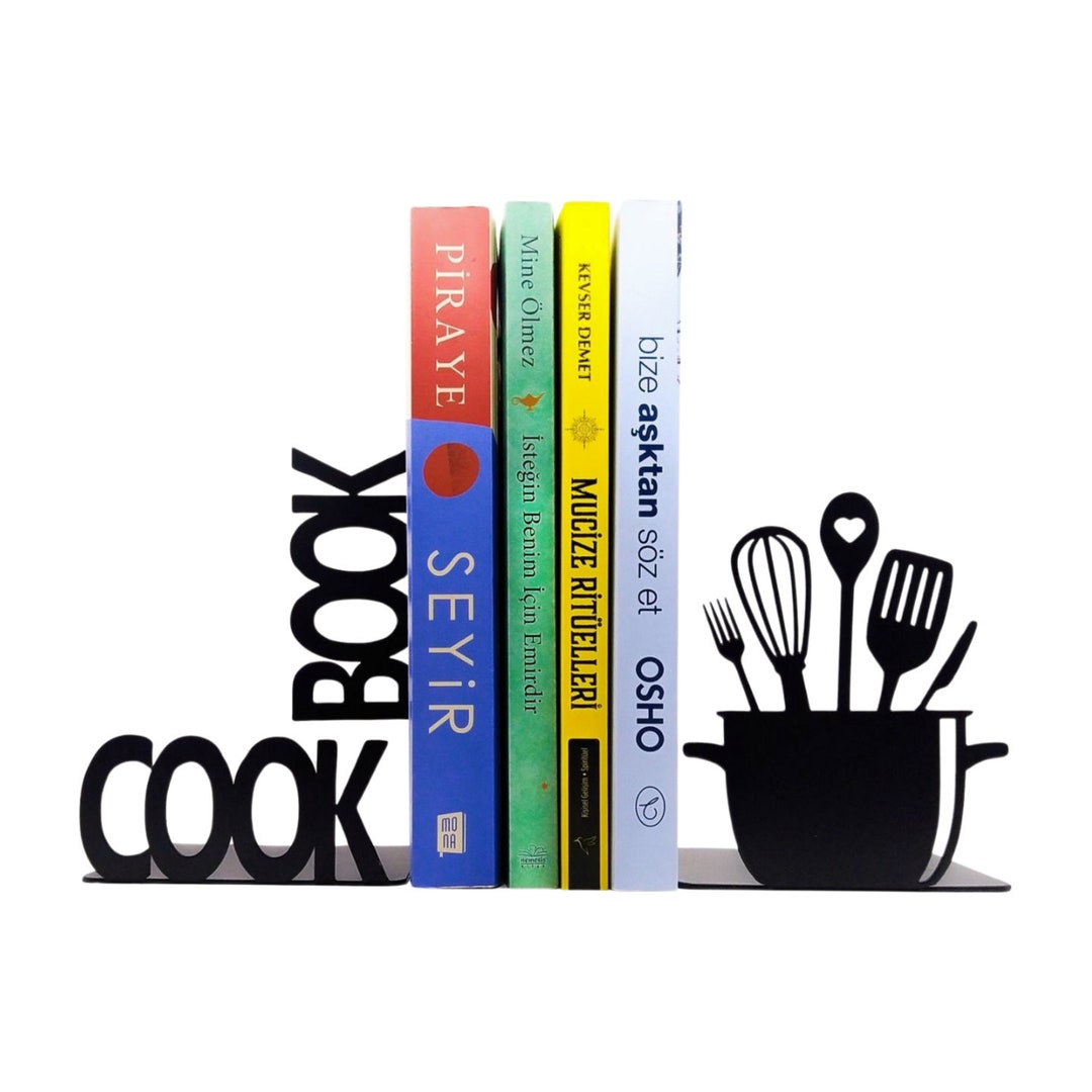 Cook Book Metal Bookends - Perfect for Chefs | Stylish and Durable ...