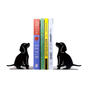 Dog Lovers Metal Bookends - Adorable Pet Decor | Durable and Stylish - Unique Designs for Your Bookshelf - Decorative Book Supports