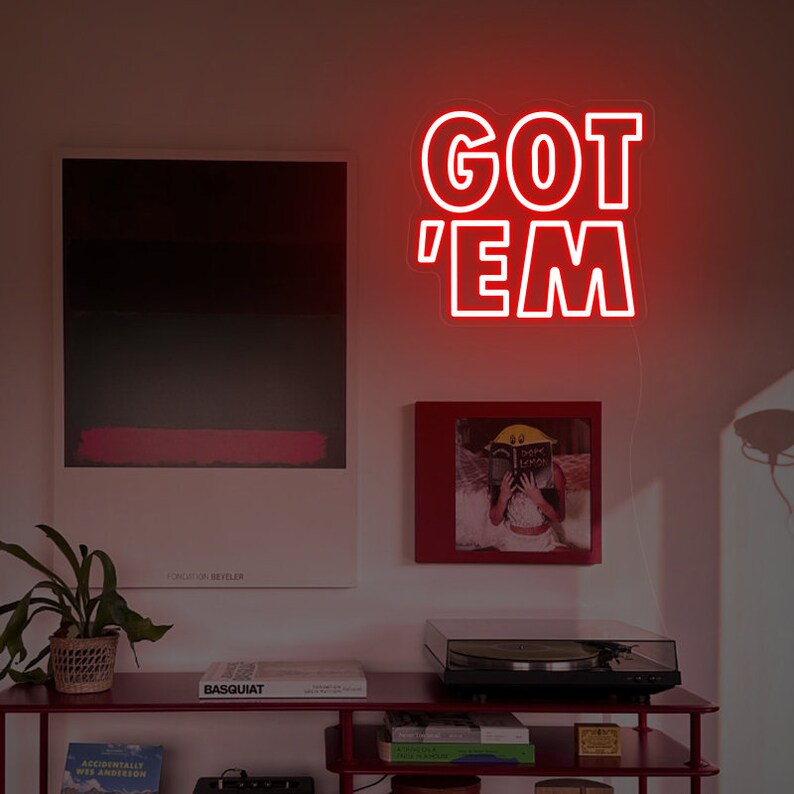 Sneak Peek: 'got Em' Neon Sign for Playful Interiors, Sneaker Room Wall ...
