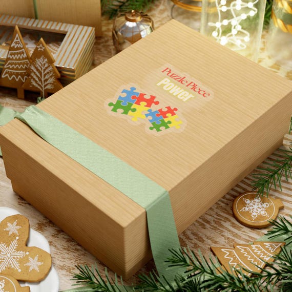 Autism Puzzle Sticker | Rainbow Puzzle Piece Sticker | Autism Acceptance Sticker | Colorful Autism Sticker | Autism Puzzle Power Sticker