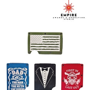 Cartera personalizada de aluminio anodizado RFID con clip para billetes