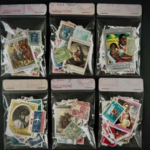 Sellos postales usados 100/200/500 uds. Papel mixto para manualidades, revistas basura, álbumes de recortes, técnicas mixtas, collage; todo el mundo holandés
