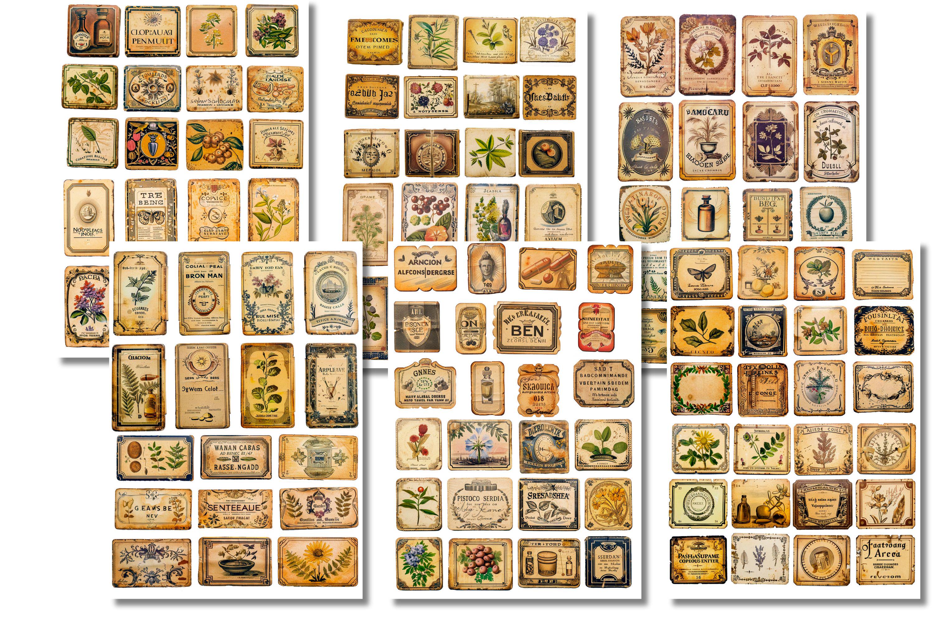 Vintage Apothecary Labels | 147 Printable Digital Design Antique Jar ...