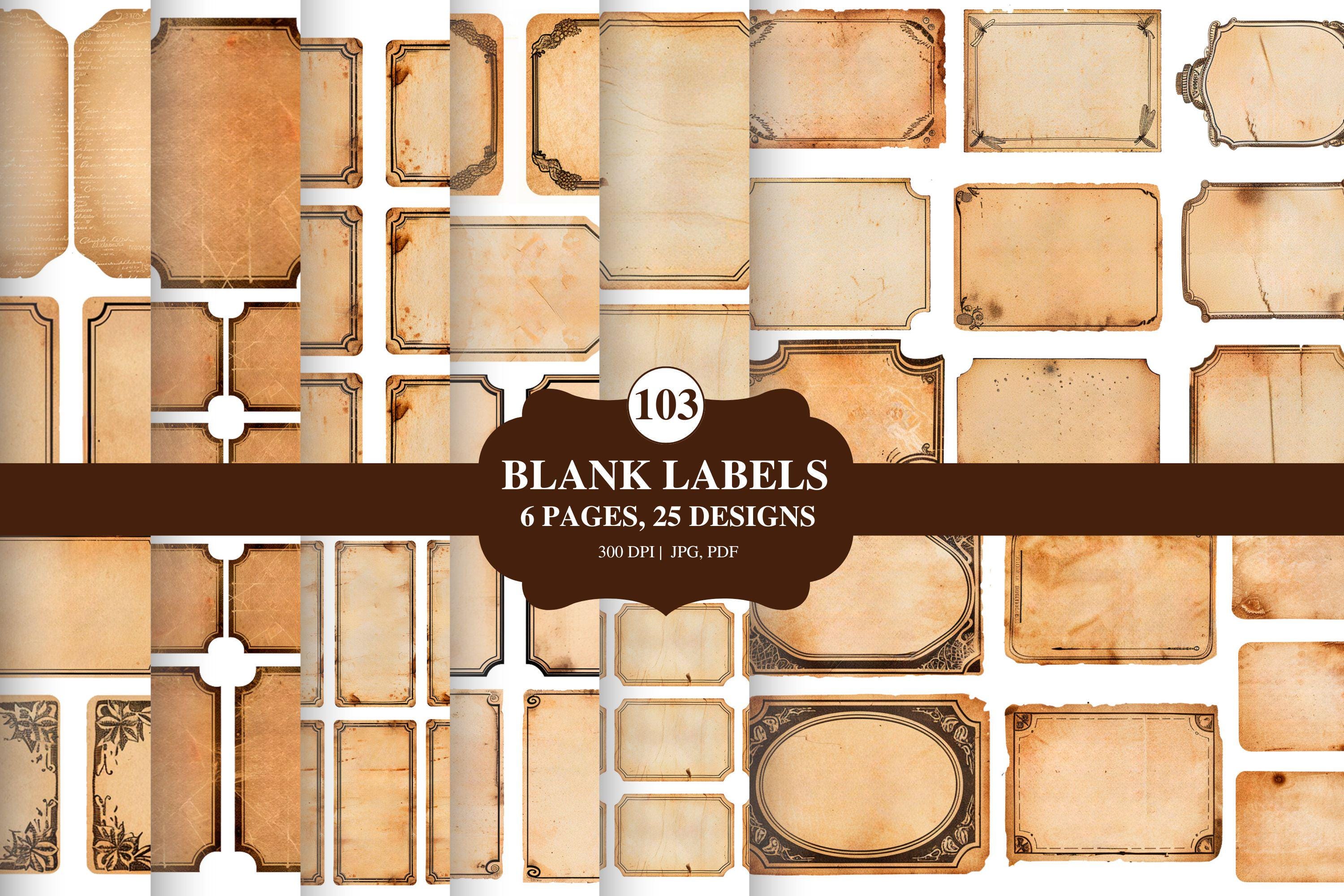 Vintage Apothecary Labels | Blank Printable Digital | Antique Jar ...