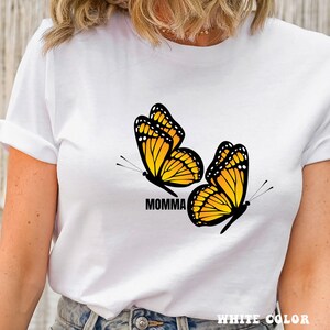 Mom T-Shirt, Mother&#39;s Day Gift, Graphic Tee, Women&#39;s T-Shirt, Butterfly Mom T-Shirt, Gift for Her.