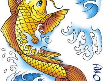 Koi Tattoo Rubber